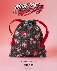 MIGHTEEZ Rock the Stage Pochette en tissu pelucheux à motif noir et rouge Thème musical Tous âges K-POP ATEEZ - Product Image 1