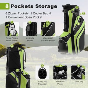 Borsa da Golf Portatile Leggera Verde con Supporto Integrato - Product Image 6