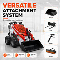 Mini-chargeuse compacte diesel 360 kg économique pour travaux de terrassement, manutention et déneigement, à vendre