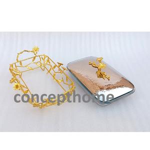 Plats de service de qualité supérieure, design occidental, grande taille, en métal et verre martelé, pour table, logo personnalisable, style occidental - Product Image 4