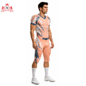 Conjunto de Uniforme de Fútbol Sublimado para Hombre, Patrón Azul Melocotón, Poliéster Transpirable, Detección de Agujas para Adultos - Product Image 3