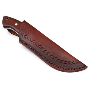 Cuchillo de Caza de Hoja Fija Hecho a Mano de Acero Inoxidable con Acabado Negro y Mango de Madera, OEM Disponible para Camping y Bushcraft - Product Image 5