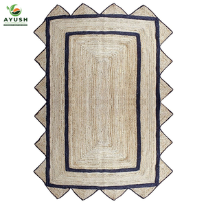 Tapis rectangulaires élégants et discrets de 120 x 185 cm en jute fine, personnalisables pour les entrées étroites - Product Image 6