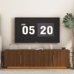 ขาตั้งทีวีทันสมัยขนาด 68 นิ้ว พร้อมไฟ LED 16 สี ตู้วางทีวีสำหรับทีวีขนาด 55 60 65 นิ้ว - Product Image 1