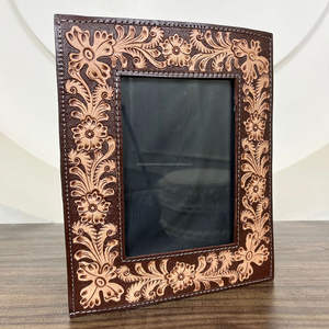 Nouveau gros mignon outillage à la main en cuir cadre Photo concepteur fabriqué à la main Style occidental décor à la maison affichage de bureau porte-photo - Product Image 4