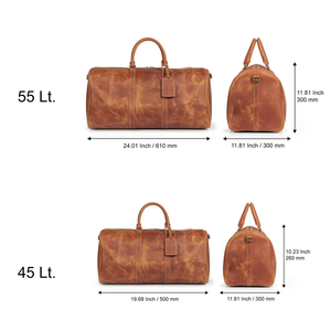 Sac de voyage en cuir au design moderne, sac de sport, sac de gym, sac de transport, grand espace, fermeture éclair, sangles, sacs de voyage en cuir - Product Image 3