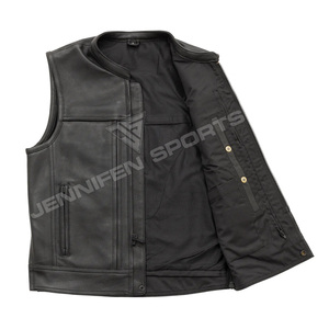 Chaleco de Cuero Vacuno Genuino para Motociclistas, Estilo Occidental, Alta Calidad, Hecho a Medida, Nuevo Estilo 2026, Chalecos Personalizados - Product Image 3