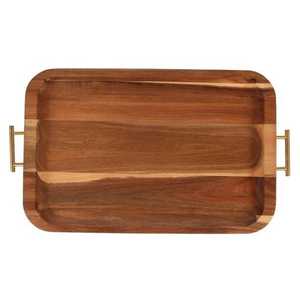 Wholesale Eco-friendly Polished Designer <b>Wooden</b> Serving Tray <b>Handle</b> Customized Packing Best Quality Square Tray Boxes Wall Signs - Product Image 6