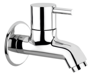 ก๊อกน้ำโครเมียมชุบคุณภาพสูงพร้อมหน้าแปลน ก๊อกน้ำร้อนน้ำเย็นสำหรับอ่างล้างหน้าในห้องน้ำ ก๊อกน้ำสำหรับเครื่องซักผ้า ทำจากทองเหลืองทนทาน - Product Image 1