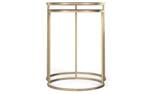 Studio <b>Table</b> Modern Nesting Coffee <b>Tables</b> Set Of 2 Metal Frame Tempered Glass Top Living Room Furniture Minimalist - Product Image 2