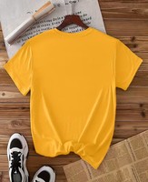 Women's Yellow Floral Mandala Print Cotton T-Shirt Crew Neck Regular Fit Casual Short Sleeve Breathable Eco-Friendly Summer