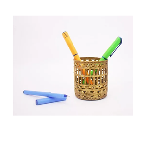 Brass Pen Holder Excellent <b>Crafts</b> <b>Wire</b> Mold Design Stationery Multi-Functional Desktop Storage Cup Brass Pen Holder - Product Image 3