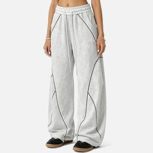 Loose Fit Sweatpants Men Women Baggy Trousers <b>Wide</b> Leg Streetwear Pants Custom Printing Embroidery OEM Supplier - Product Image 3