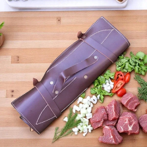 Ensemble de couteaux de cuisine en acier Damas faits à la main, 5 pièces, manche en bois pleine longueur, incrustation turquoise, couteaux de chef ambidextres, tranchants - Product Image 4