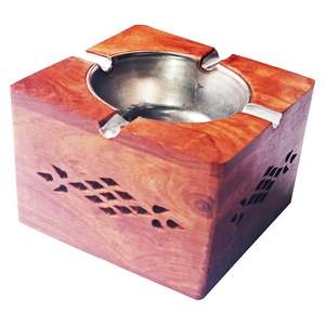 ที่เขี่ยบุหรี่ไม้เนื้อแข็งคุณภาพพรีเมียม เป็นมิตรกับสิ่งแวดล้อม ใช้บนโต๊ะสำหรับบุหรี่/ซิการ์ - Product Image 4