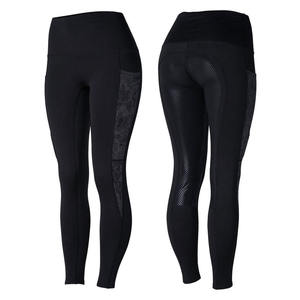 Culottes d'équitation personnalisées en silicone imprimé pour femmes, extensibles, avec assise intégrale, leggings équestres de haute qualité - Product Image 5