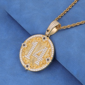 <b>Mens</b> 14 <b>Pendant</b> Necklace 925 <b>Silver</b> Moissanite Certified Diamond Iced Round Number Charm Hip Hop Jewelry Lightweight <b>for</b> <b>Men</b> - Product Image 4