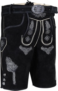 SHORT BAVAROIS LEDERHOSEN CUIR DAIM TRACHTEN HOMME PORTE LE SHORT OKTOBERFEST - Product Image 3