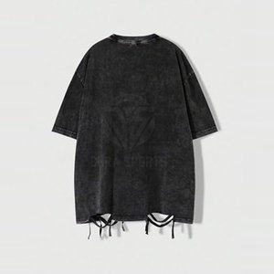 T-shirt imprimé ample et respirant pour homme, style streetwear, effet usé, très vendu, 100% coton, léger - Product Image 2