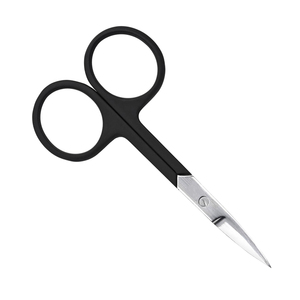 Ciseaux à manucure en acier inoxydable, lame tranchante, manche rond, coupe-cuticules, outils de beauté, taille adulte, 3,5 pouces, manche noir - Product Image 4
