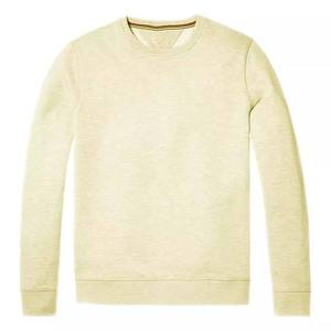 Sudadera de Forro Polar para Hombre, Color Crema Amarillo Pálido, Cuello Redondo, Manga Larga, Personalizable con Logotipo, OEM, ODM, Venta al Por Mayor - Product Image 1