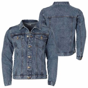Custom Classic Dark Blue <b>Men</b> <b>Denim</b> <b>Jacket</b> Slim Fit Jean Trucker Style with Button Closure Oem Orders - Product Image 4