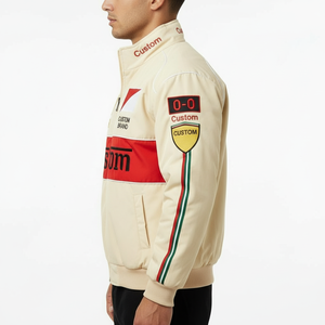 Chaqueta de Motociclista Bordada Personalizada OEM, Estilo Casual, Vintage, Unisex, Chaqueta Bomber de Invierno, Servicio OEM - Product Image 3