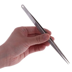 Pinzas rectas con punta electrónica de acero inoxidable de 18 cm de largo - Product Image 4