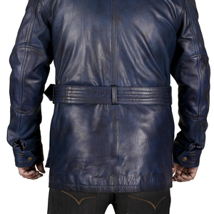 High Selling Genuine Leather Men's High Street Leather Jacket with <b>Stand</b> Collar Waterproof & Custom Logo-Breathable Comfortable - Product Image 3