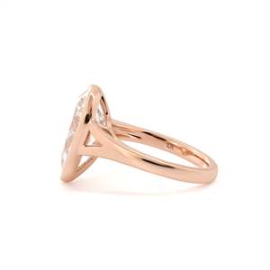 Modern 3ct Pear Cut Lab Grown Diamond Bezel Set Engagement <b>Ring</b> Rose Gold <b>Split</b> Shank Teardrop Wedding <b>Ring</b> women Jewelry Gift - Product Image 5