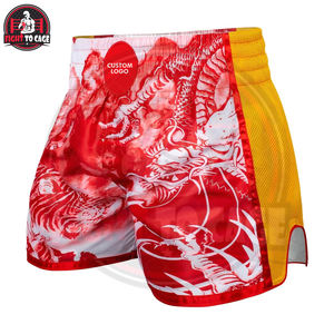 Pantalones Cortos de Muay Thai Estampados para Boxeo y Artes Marciales, 100% Poliéster, Impresión por Sublimación, Personalizados, Elásticos y Ligeros - Product Image 4