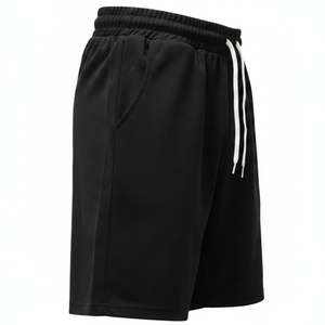 Shorts de bain décontractés pour hommes, écologiques, anti-plis, avec logo imprimé, en tissu mélangé coton, service OEM, vente en gros - Product Image 6