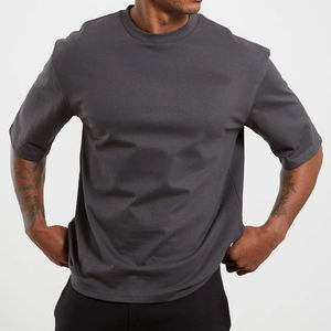 High Quality Blank Cotton StreetWear <b>Tshirt</b> Oversized Drop Shoulder T-shirt Custom Print logo HeavyWeight <b>White</b> T Shirt for Men - Product Image 4