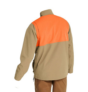 Men's High Vis Contrast Hunting Field <b>Jacket</b>, Multi-Pocket Upland Game Shooting Coat with Safety Orange - Product Image 2