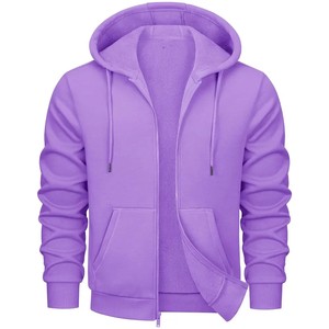 Sudadera con Capucha y Cierre de Cremallera para Hombre, Diseño 2026, Color Morado, Corte Regular, Estilo Casual, para Otoño, Último Modelo - Product Image 1