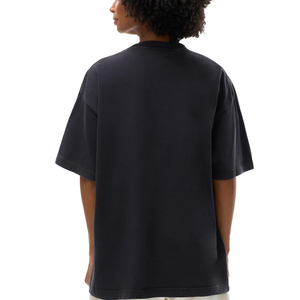 T-shirt ample vintage délavé à l'acide pour femme, coupe courte, manches courtes, style streetwear, 100 % coton 280 GSM - Product Image 4