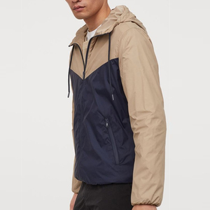 Men's Lightweight Nylon Sports Jacket Custom Windbreaker with waterproof Canvas Hood Color <b>Block</b> Design by Manufacturer - Product Image 6