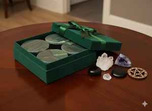 Juego de Posavasos de Jade Verde Pulido, Decoración de Mesa de Lujo, Artículos para Bebidas Hechos a Mano - Product Image 5