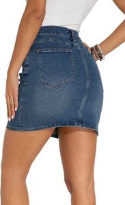 Nueva Falda Vaquera de Verano para Mujer, Estilo Y2K, con Bolsillos, Cintura Alta, Botones, Casual, a la Moda, Lista para Enviar - Product Image 5