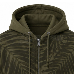 Sudaderas con cremallera para hombre, estilo simple con cremallera frontal completa, corte relajado y comodidad diaria, sudaderas básicas con cremallera. - Product Image 5