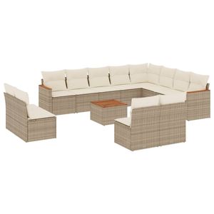 Conjunto de Sofás de Jardín Color Crema Beige - Product Image 2