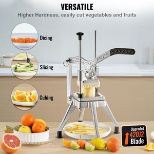 Tritatutto Commerciale in Acciaio Inossidabile con 4 Lame Sostituibili, Tagliapatatine e Affettatrice per Cipolle per l'Industria Alimentare - Product Image 1