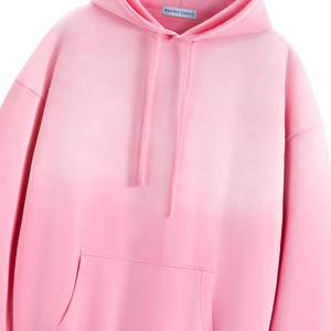 Hoodie Oversize Tricoté Rose Effet Délavé Luxe Hiver Style Vintage en Coton Doux Polaire Streetwear pour Hommes et Femmes - Product Image 5
