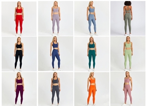 Conjunto de Yoga de Alta Elasticidad, Nuevo Estilo, Algodón, Precio Económico, Secado Rápido, Ropa Deportiva para Mujer, Conjunto de Yoga de 2 Piezas, Hecho en Pakistán, para Chicas - Product Image 3