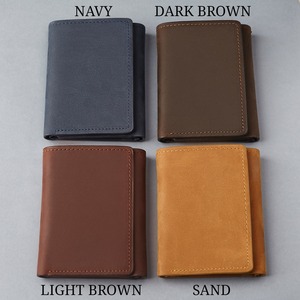 Custom Genuine Leather Tri Fold <b>Wallet</b> <b>Men</b> Luxury Top Grain Leather <b>Card</b> Holder Vintage Compact Billfold LTW-0148 - Product Image 4