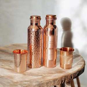 Botella de Vidrio de Cobre para Bebidas Saludables, Artículos para Bebidas Saludables para el Consumo Diario de Agua y Marcas de Estilo de Vida - Product Image 4