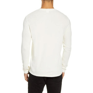 T-shirt pour homme à manches longues, col rond, imprimé avec logo personnalisé, en coton respirant, manches longues, pour homme - Product Image 6