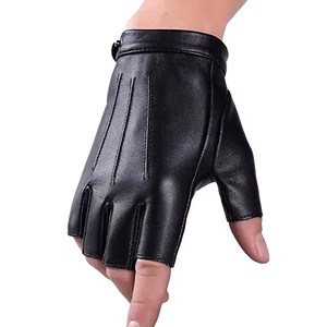 Guantes de Carreras de Medio Dedo de Cuero PU con Cierre de Hebilla para Montar al Aire Libre, Unisex, Antideslizantes, Estilo Universal - Product Image 1