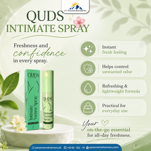 QUDS Spray Intime Brume Fraîcheur Féminine Légère Contrôle des Odeurs Soin d'Hygiène Quotidienne 50 ml - Product Image 1