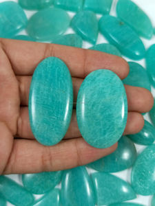 Lot en gros de cabochon en amazonite lisse pierres précieuses naturelles en vrac avec propriétés curatives pour bijoux faits à la main - Product Image 2
